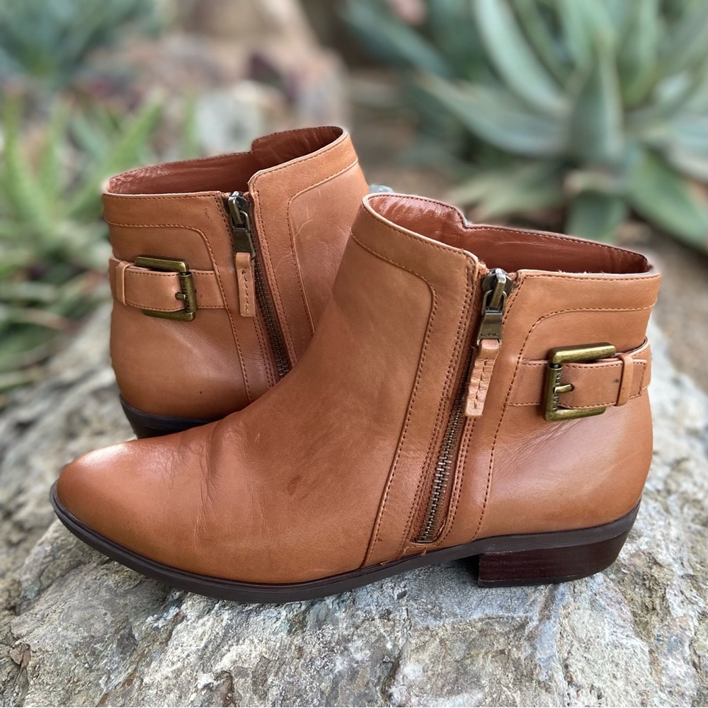 RALPH LAUREN Leather Ankle Boots in Saddle Tan - Picture 4 of 16